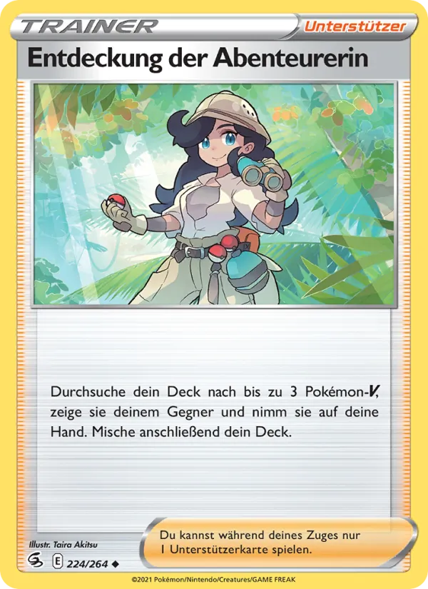 Karte Entdeckung der Abenteurerin aus Fusionsangriff, Nummer 224/264