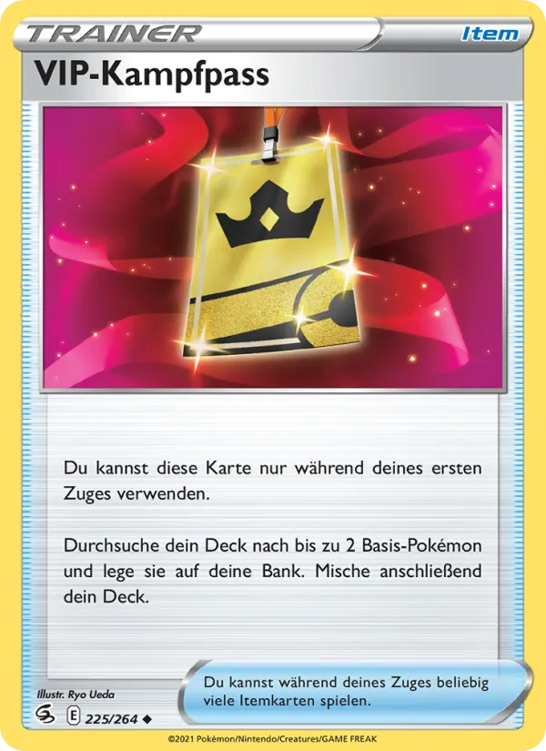 Karte VIP-Kampfpass aus Fusionsangriff, Nummer 225/264