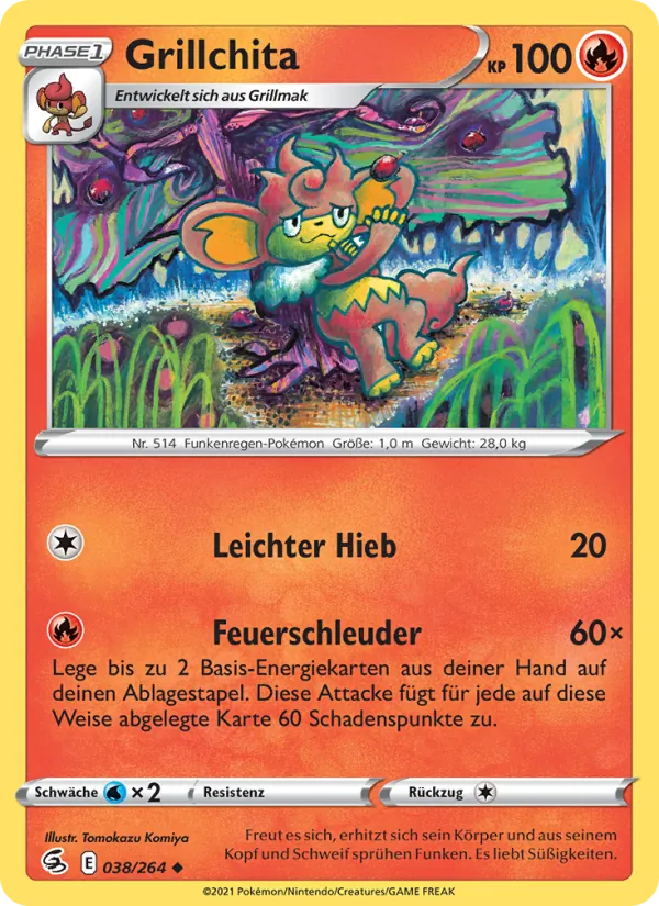 Karte Grillchita aus Fusionsangriff, Nummer 38/264