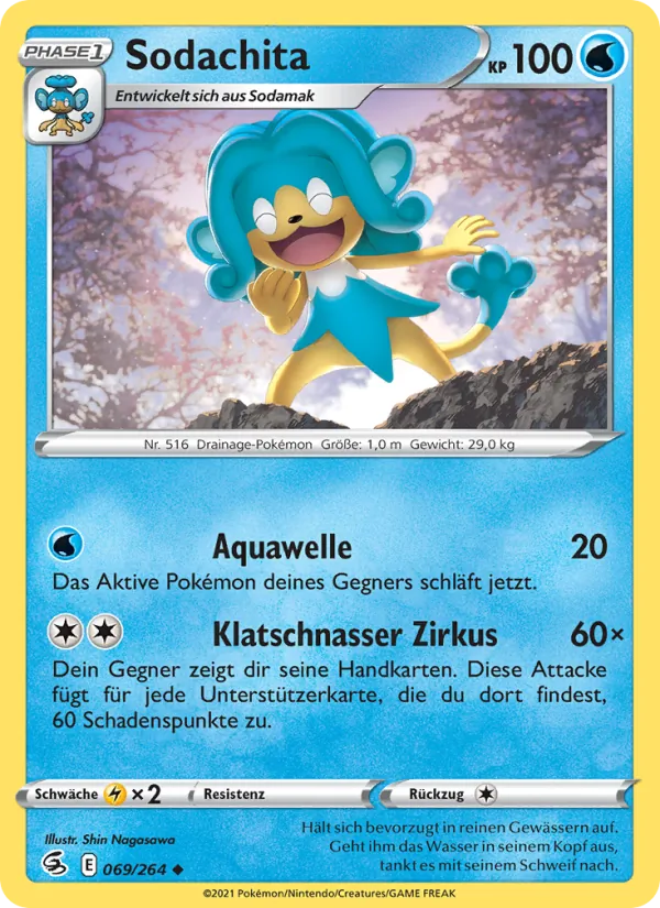 Karte Sodachita aus Fusionsangriff, Nummer 69/264