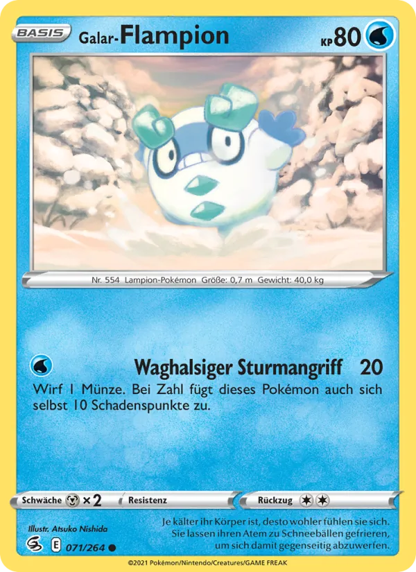 Karte Galar-Flampion aus Fusionsangriff, Nummer 71/264