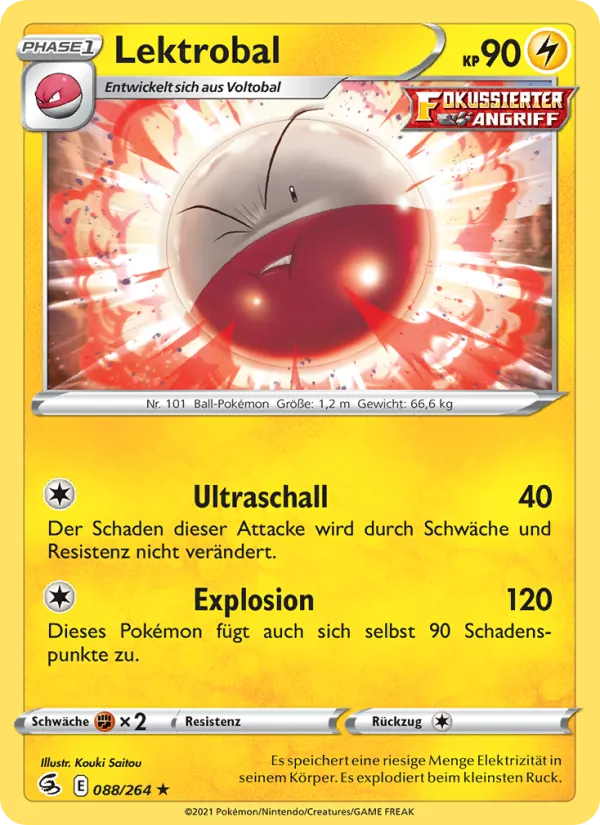 Karte Lektrobal aus Fusionsangriff, Nummer 88/264