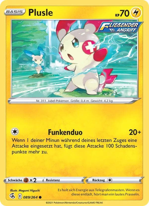 Karte Plusle aus Fusionsangriff, Nummer 89/264