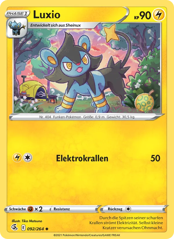 Karte Luxio aus Fusionsangriff, Nummer 92/264
