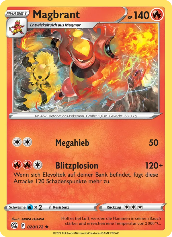 Karte Magbrant aus Strahlende Sterne, Nummer 020/172