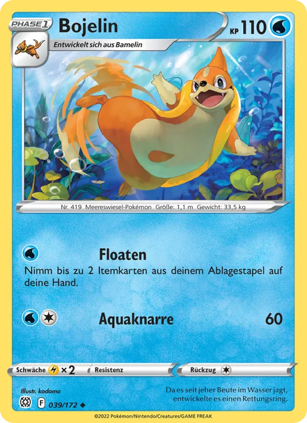 Karte Bojelin aus Strahlende Sterne, Nummer 039/172