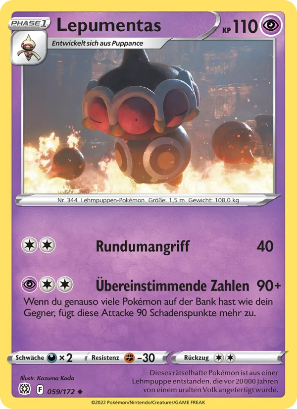 Karte Lepumentas aus Strahlende Sterne, Nummer 059/172