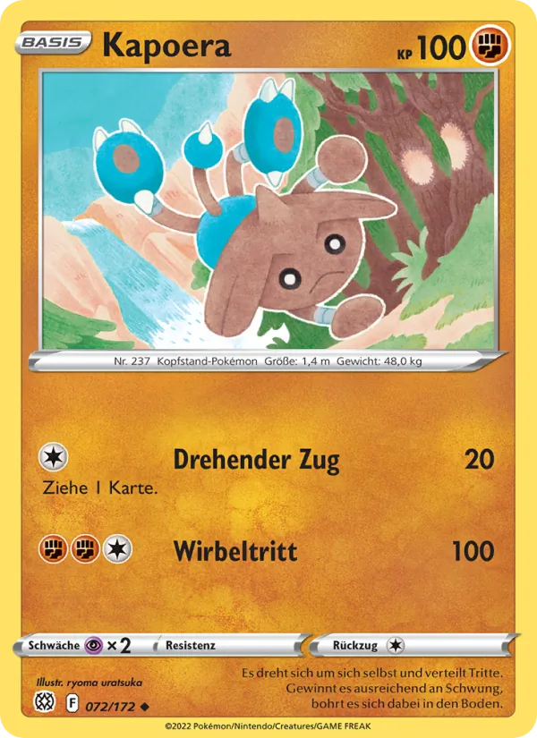 Karte Kapoera aus Strahlende Sterne, Nummer 072/172