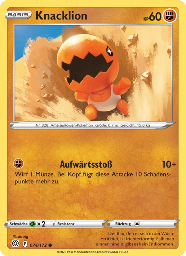 Karte Knacklion aus Strahlende Sterne, Nummer 074/172