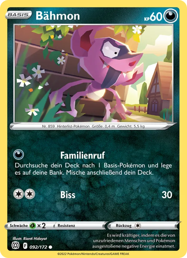 Karte Bähmon aus Strahlende Sterne, Nummer 092/172