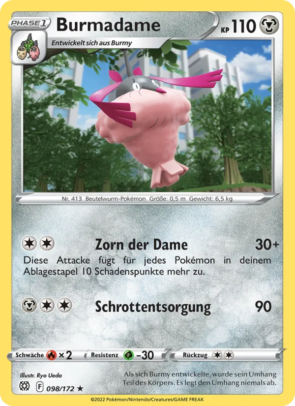 Karte Burmadame aus Strahlende Sterne, Nummer 098/172