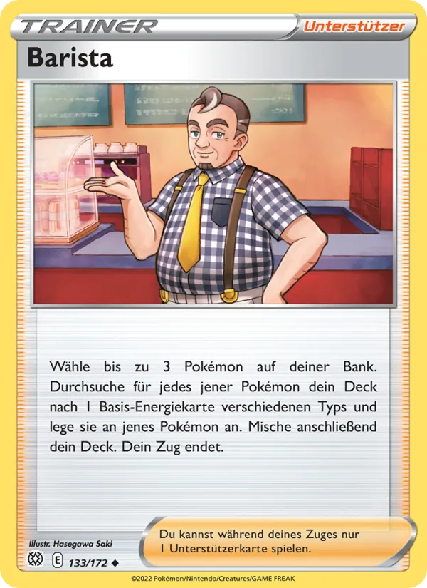 Karte Barista aus Strahlende Sterne, Nummer 133/172