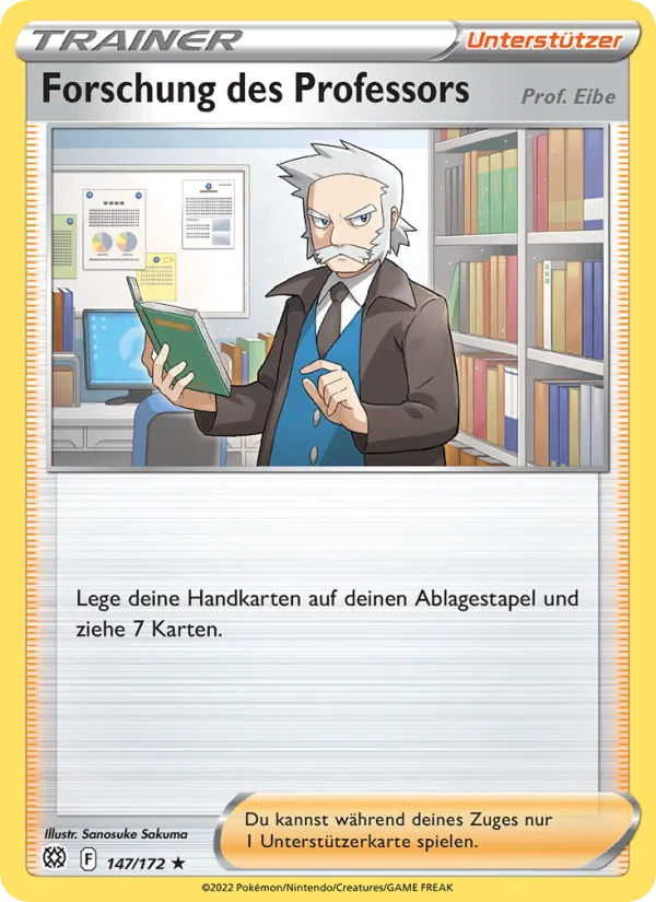 Karte Forschung des Professors aus Strahlende Sterne, Nummer 147/172