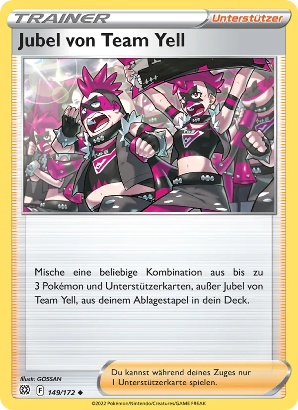 Karte Jubel von Team Yell aus Strahlende Sterne, Nummer 149/172