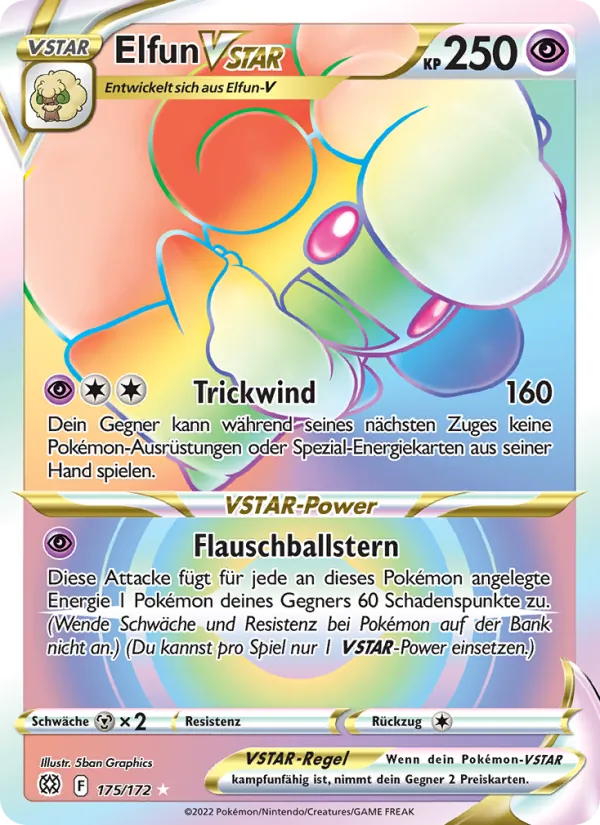 Karte Elfun VSTAR aus Strahlende Sterne, Nummer 175/172