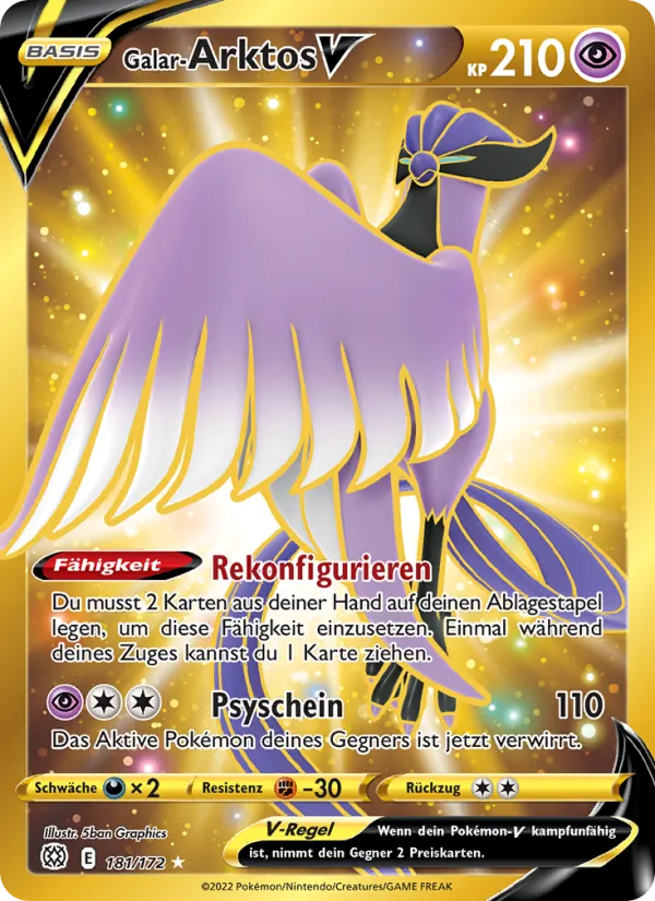 Karte Galar-Arktos V aus Strahlende Sterne, Nummer 181/172