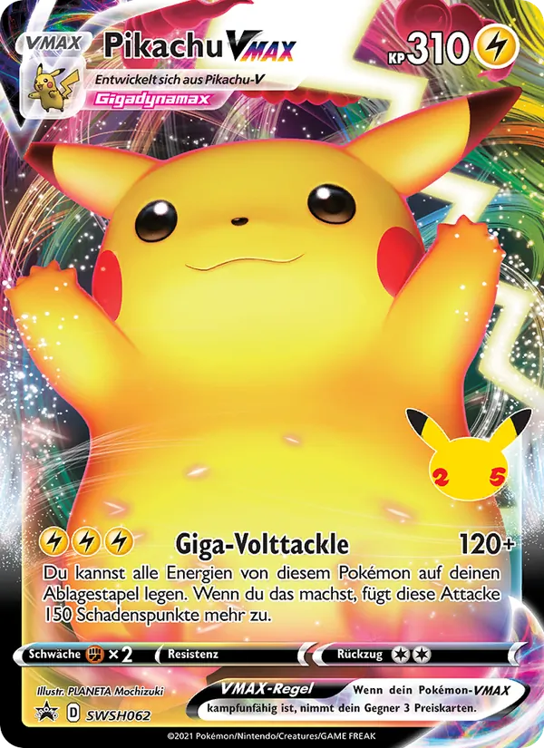 Karte Pikachu VMAX aus SCSC Promokarten, Nummer SWSH062/307