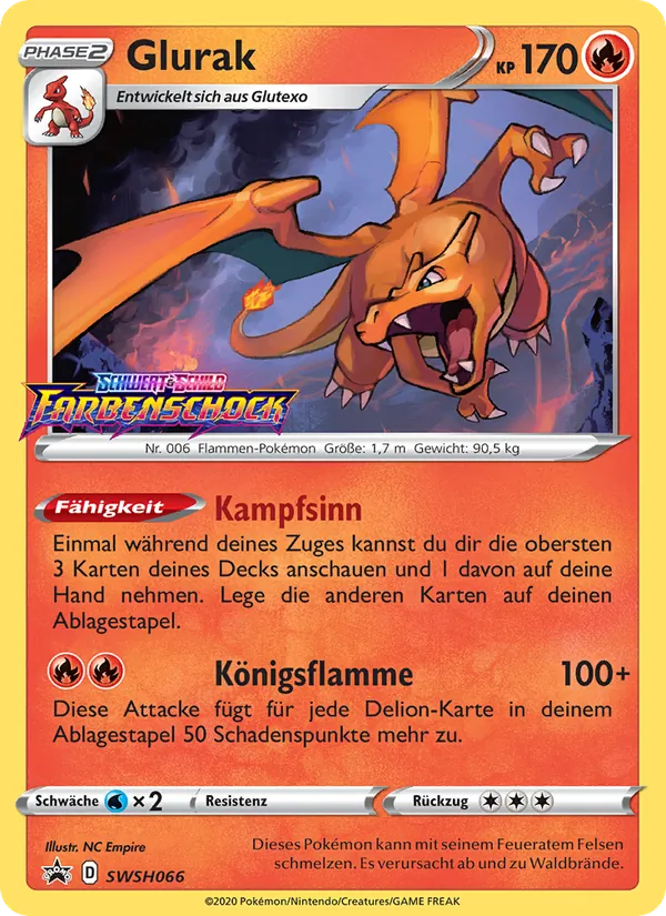 Karte Glurak aus SCSC Promokarten, Nummer SWSH066/307
