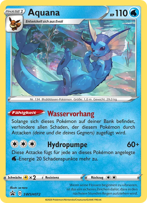 Karte Aquana aus SCSC Promokarten, Nummer SWSH072/307