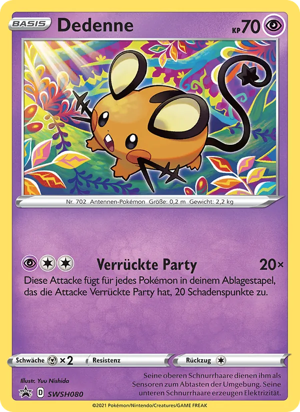 Karte Dedenne aus SCSC Promokarten, Nummer SWSH080/307
