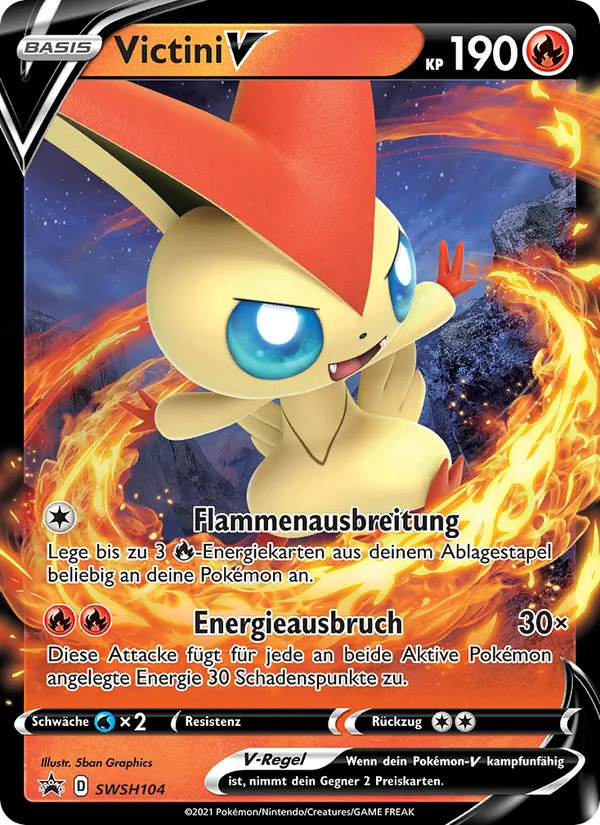 Karte Victini V aus SCSC Promokarten, Nummer SWSH104/307