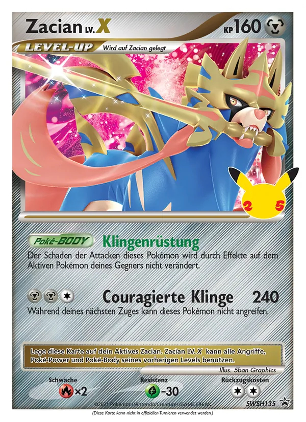 Karte Zacian aus SCSC Promokarten, Nummer SWSH135/307