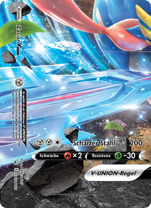 Karte Zacian V-UNION aus SCSC Promokarten, Nummer SWSH165/307