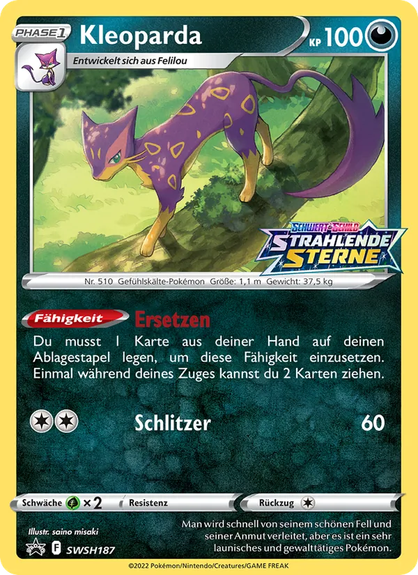 Karte Kleoparda aus SCSC Promokarten, Nummer SWSH187/307