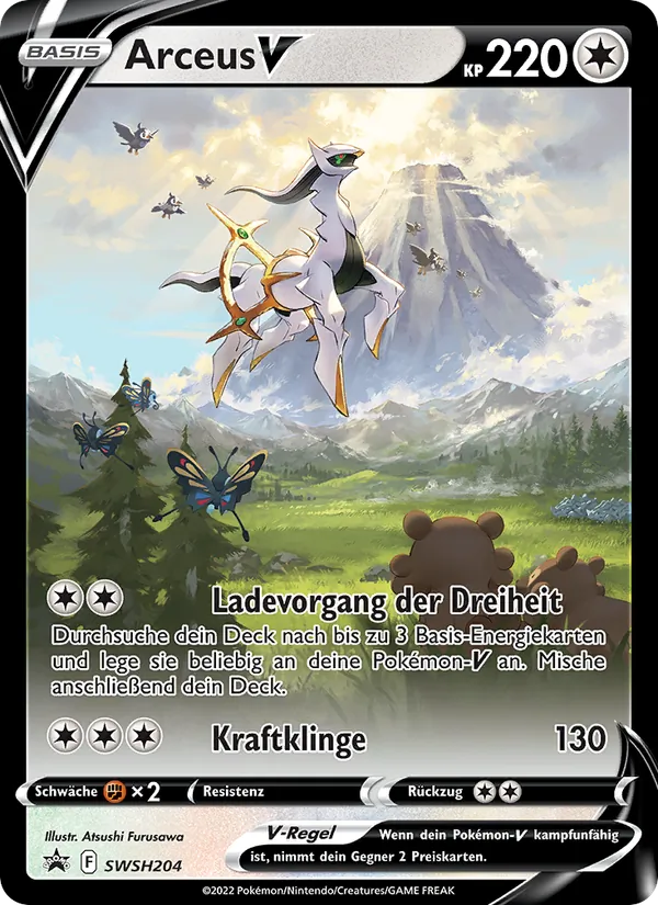 Karte Arceus V aus SCSC Promokarten, Nummer SWSH204/307