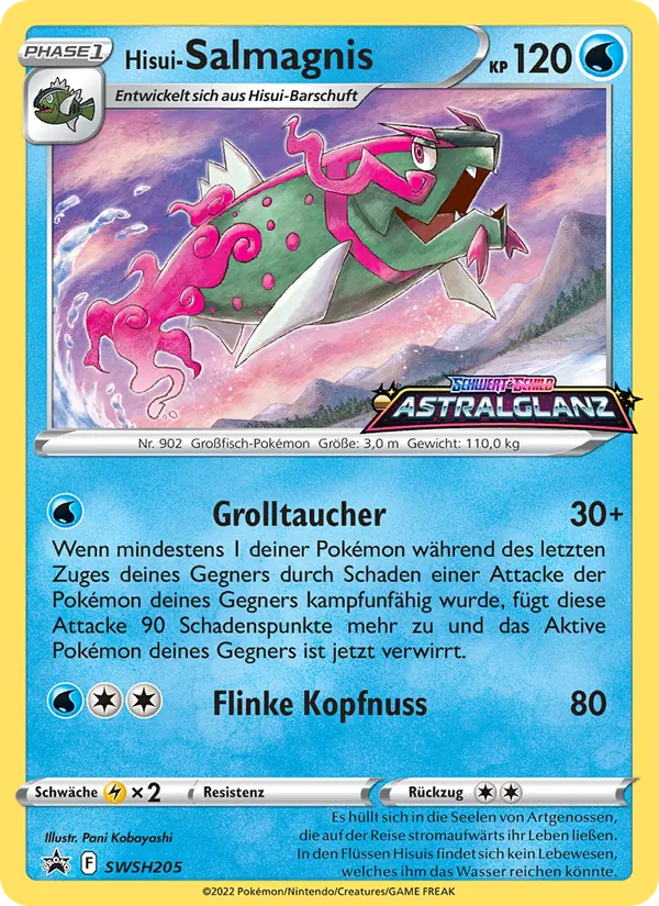 Karte Hisui-Salmagnis aus SCSC Promokarten, Nummer SWSH205/307