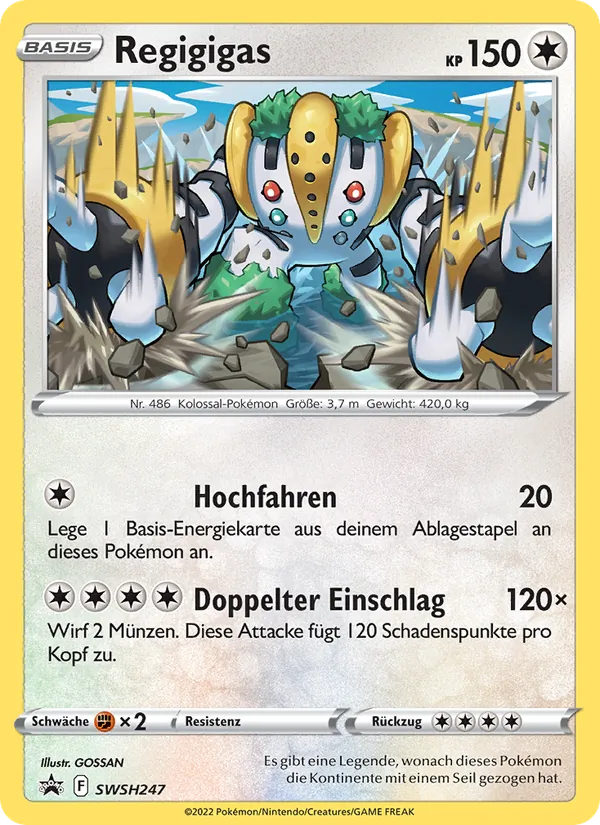 Karte Regigigas aus SCSC Promokarten, Nummer SWSH247/307