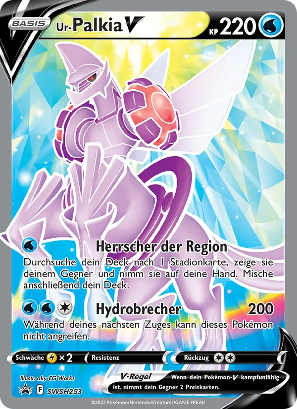 Karte Ur-Palkia V aus SCSC Promokarten, Nummer SWSH253/307