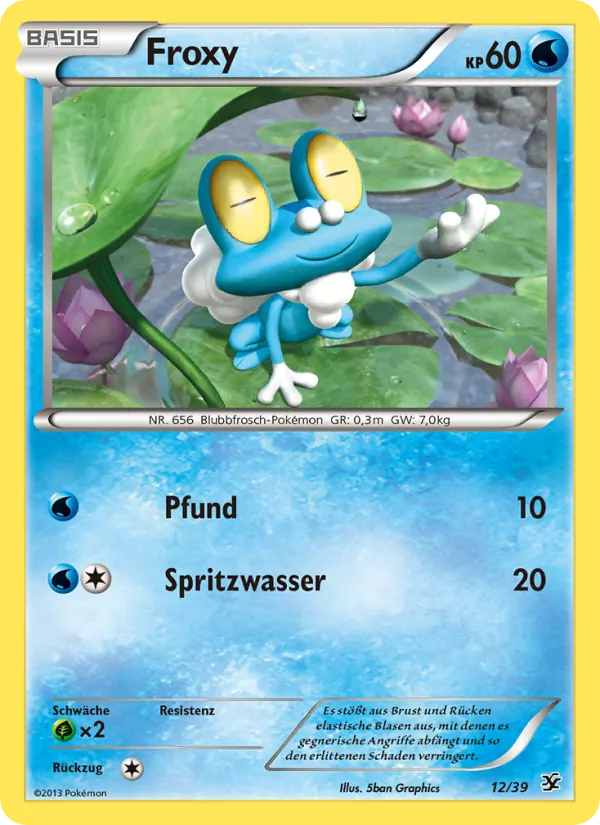 Karte Froxy aus Willkommen in Kalos, Nummer 12/39