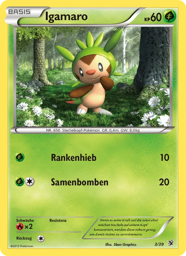 Karte Igamaro aus Willkommen in Kalos, Nummer 3/39