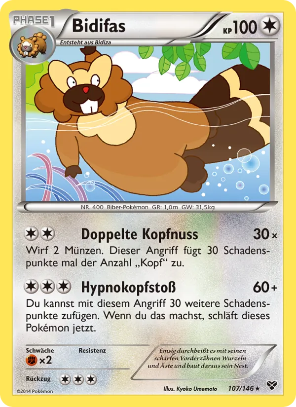 Karte Bidifas aus XY, Nummer 107/146