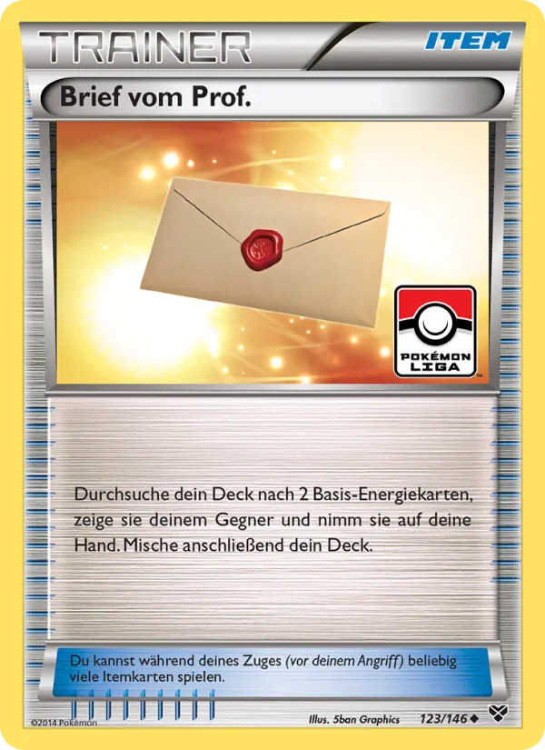 Karte Brief vom Prof. aus XY, Nummer 123/146
