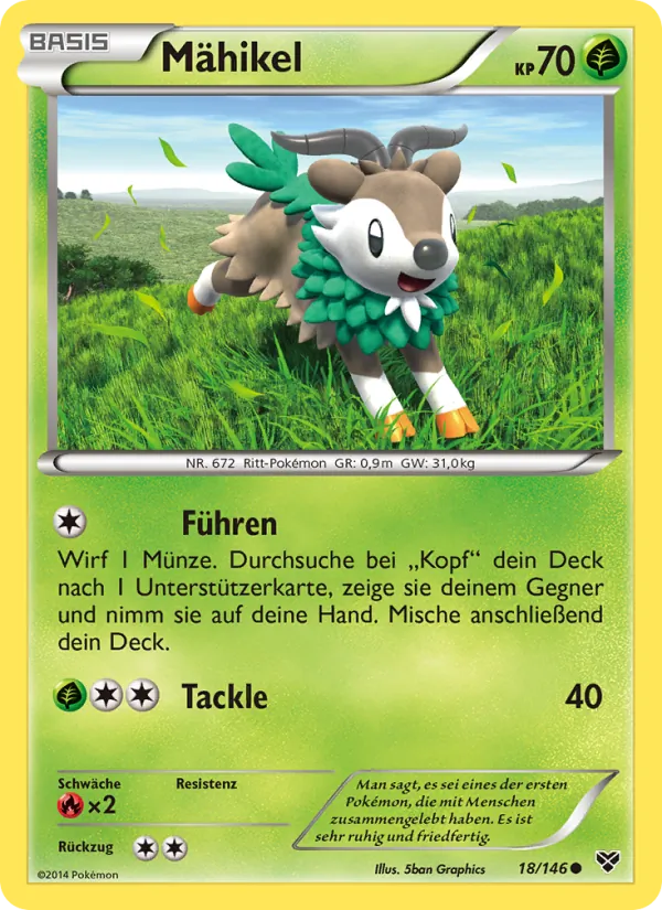 Karte Mähikel aus XY, Nummer 18/146