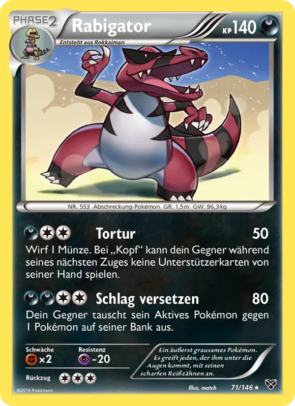Karte Rabigator aus XY, Nummer 71/146