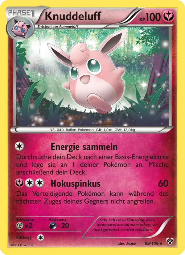 Karte Knuddeluff aus XY, Nummer 89/146