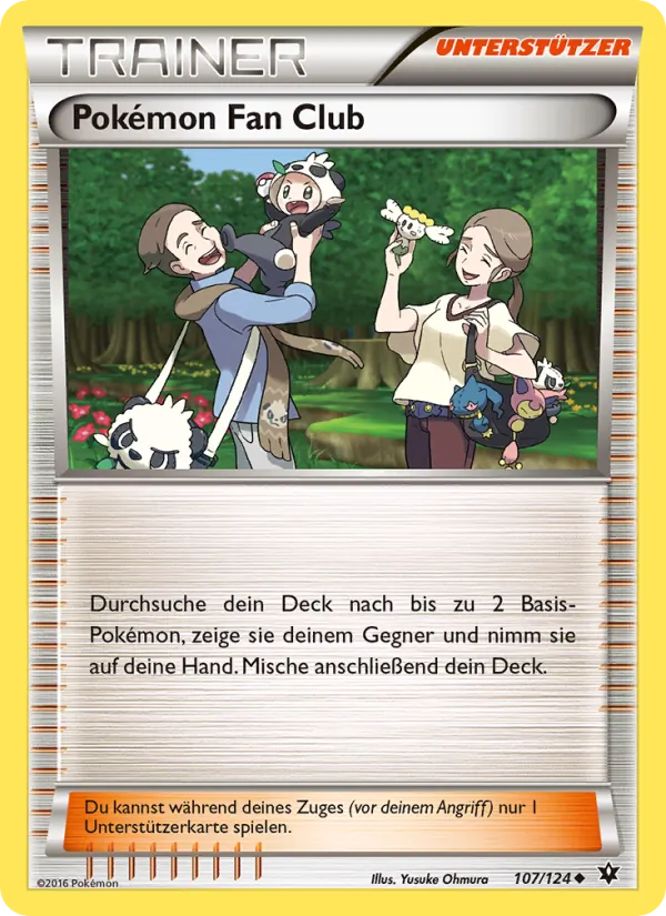 Karte Pokémon Fan Club aus Schicksalsschmiede, Nummer 107/124