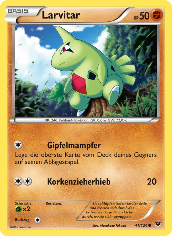 Karte Larvitar aus Schicksalsschmiede, Nummer 41/124
