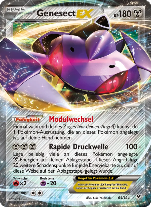 Karte Genesect EX aus Schicksalsschmiede, Nummer 64/124