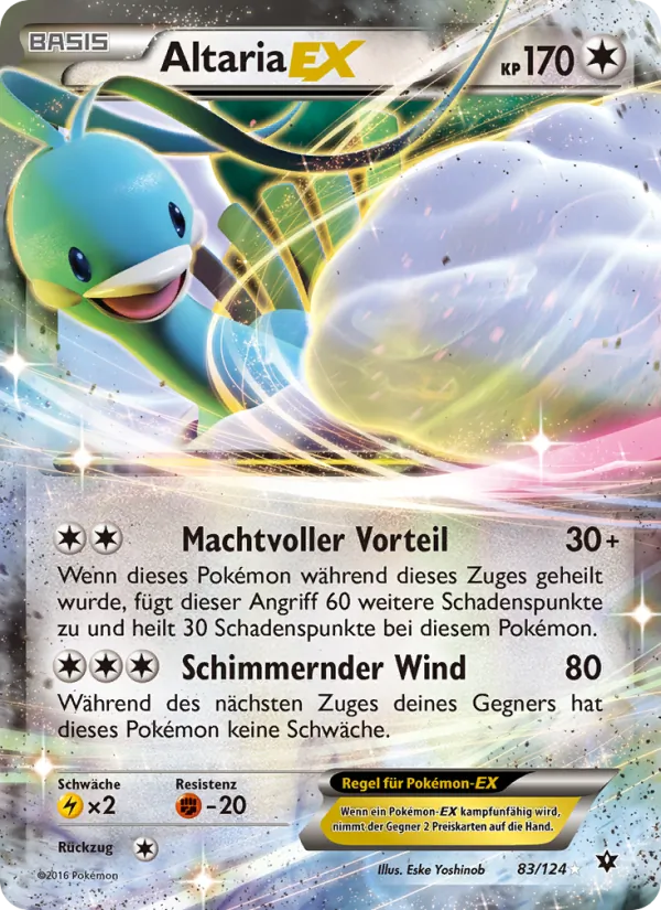 Karte Altaria EX aus Schicksalsschmiede, Nummer 83/124