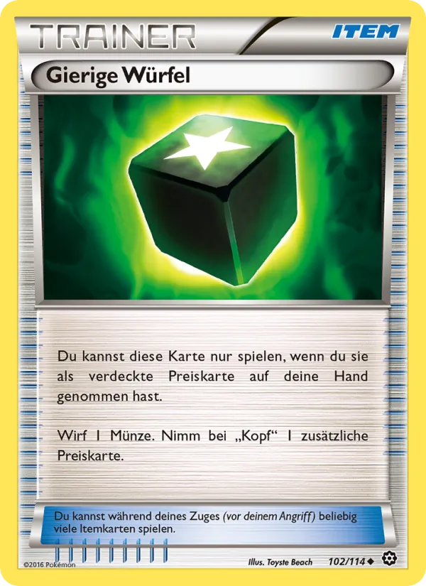 Karte Gierige Würfel aus Dampfkessel, Nummer 102/114