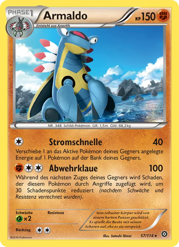 Karte Armaldo aus Dampfkessel, Nummer 57/114