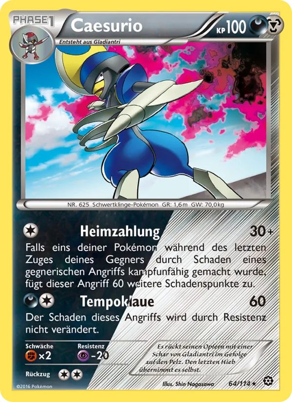 Karte Caesurio aus Dampfkessel, Nummer 64/114