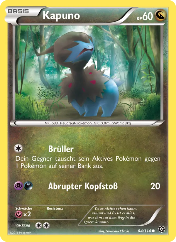 Karte Kapuno aus Dampfkessel, Nummer 84/114