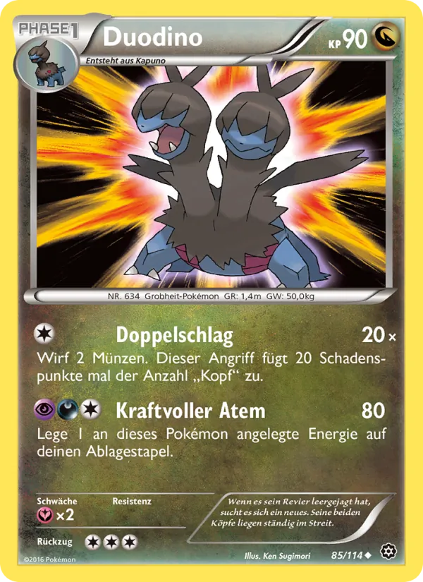 Karte Duodino aus Dampfkessel, Nummer 85/114