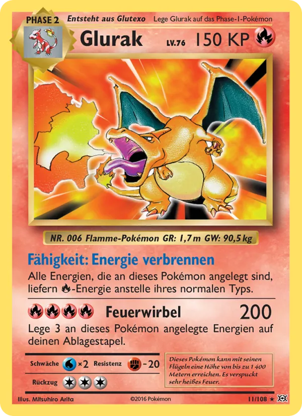 Karte Glurak aus Evolution, Nummer 11/108