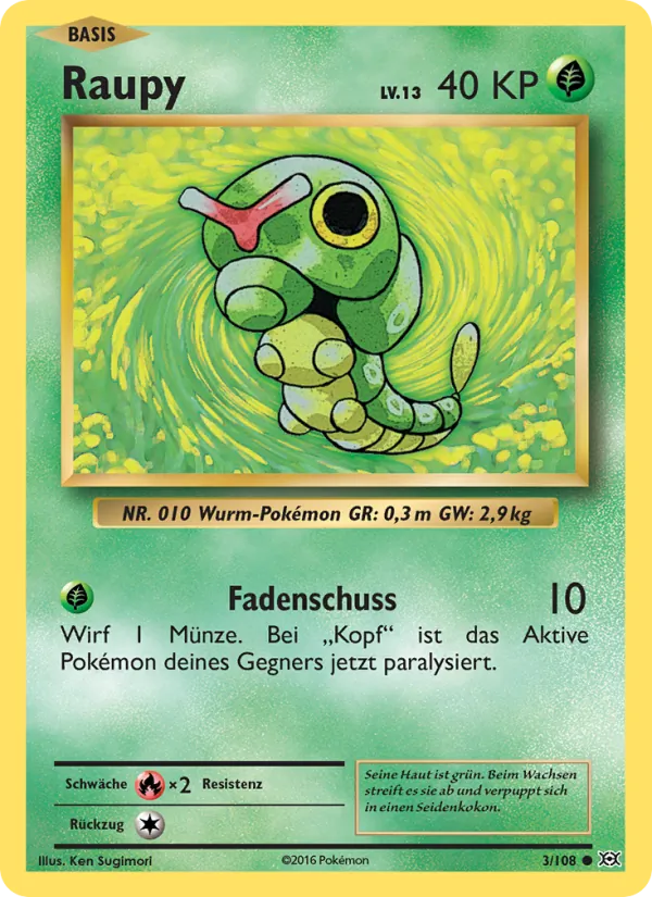 Karte Raupy aus Evolution, Nummer 3/108